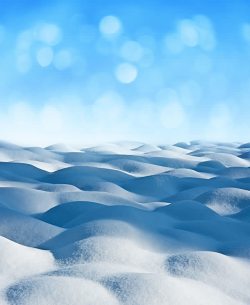 风景图冬季梦幻光斑与雪地风景高清图片