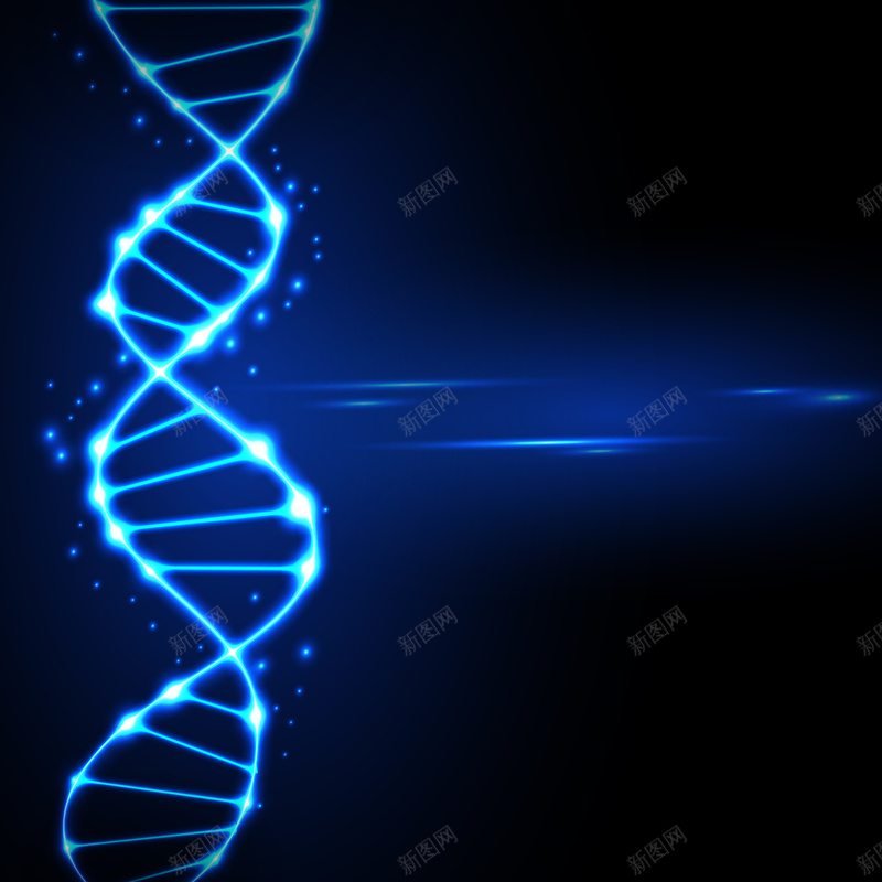 com dna 光斑 双螺旋结构 基因 时尚科技 星光 海报背景 生物链 科技