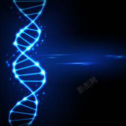 生物链海报时尚科技元素DNA双螺旋结构海报背景矢量图高清图片