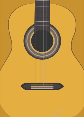吉他音乐海报矢量图背景