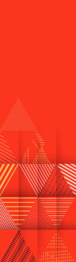 红色几何三角形组合商务展板背景矢量图背景