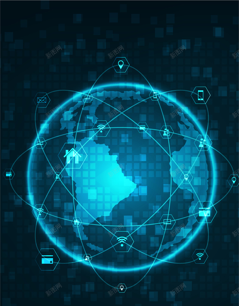 蓝色科技光线光束背景矢量图ai设计背景_新图网 https://ixintu.com IT 世界 信息时代 地球 大数据 手机 技术 电脑 科技 科技背景 网络 网络背景 通信 通讯 矢量图