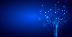 科技感的树蓝色科技思维树背景图高清图片