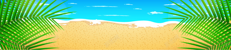 夏季沙滩旅游风景平面广告矢量图ai设计背景_新图网 https://ixintu.com 夏季 平面广告 旅游 沙滩 绿叶 蓝天白云 阳光照射 风景 矢量图