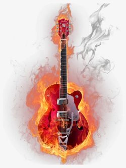 红色的吉他乐器吉他高清图片