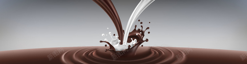美味巧克力牛奶混合矢量背景