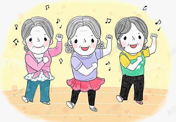 广场舞大妈png免抠素材_新图网 https://ixintu.com 卡通 大妈 广场舞 时尚奶奶 老奶奶 老婆婆卡通 跳舞的大妈 音乐 音符