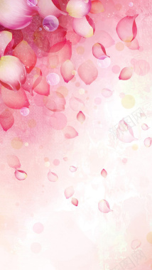 粉色花瓣情人节源文件H5背景背景