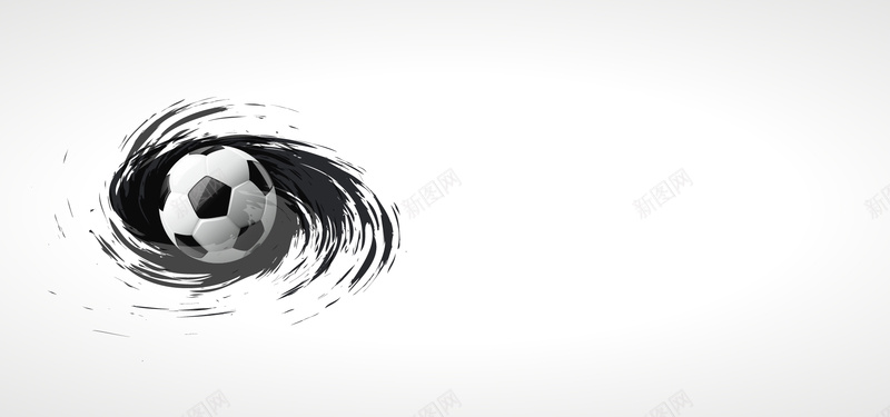 世界杯灰色水墨漩涡纹理足球背景矢量图背景