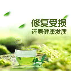 绿色磨砂主图绿色清新洗发水茶叶主图高清图片