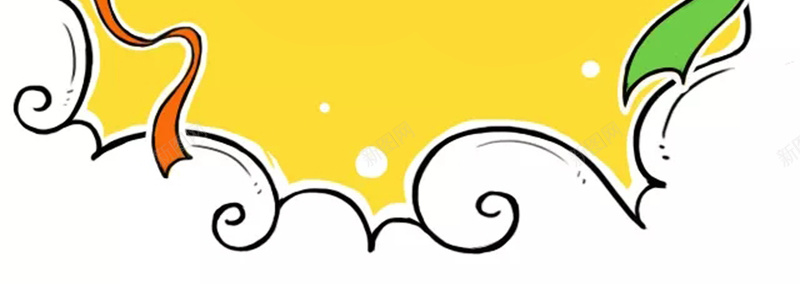 简约卡通海报背景psd设计背景_新图网 https://ixintu.com 卡通 可爱 小云 形状 手绘 白云 简约 纯色 边框 黄色