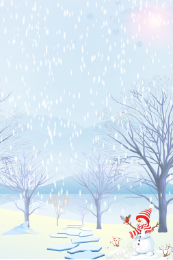 立冬节气雪花背景图背景