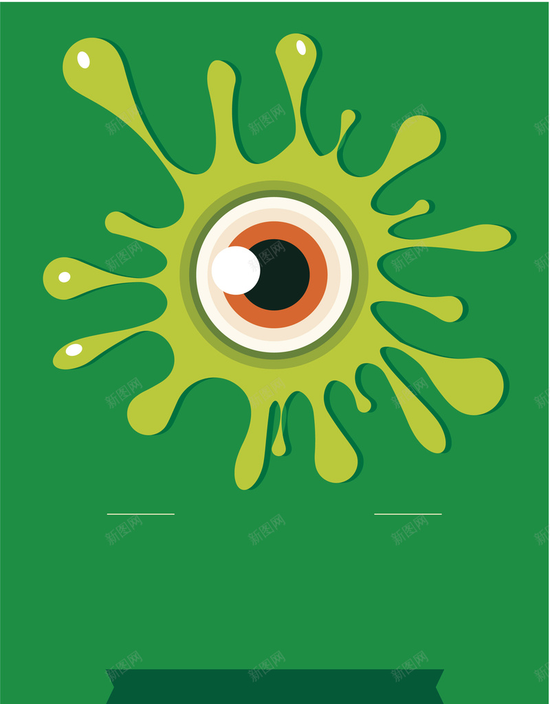 个性海报背景矢量图ai设计背景_新图网 https://ixintu.com 个性 标签 水滴 海报 眼球 眼睛 绿色 绿色标签 绿色背景 背景 矢量图