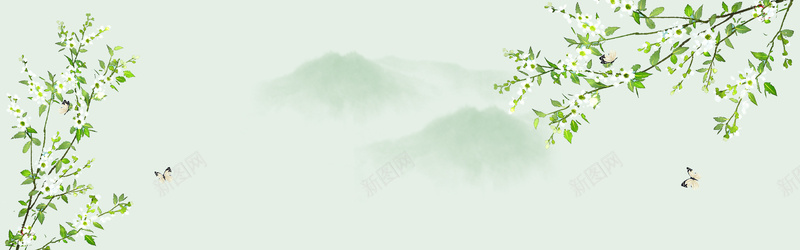 中国风春天banner背景图背景