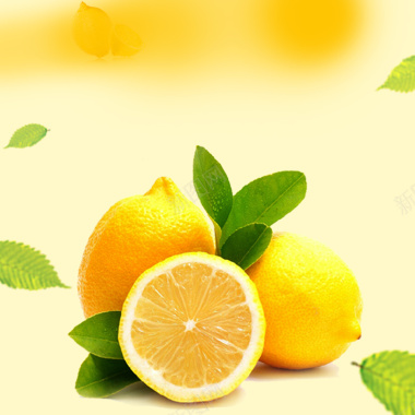 清新水果柠檬主图背景