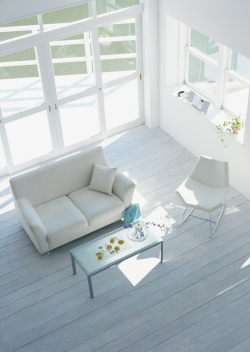 家居生活喜欢客厅简约白色背景高清图片