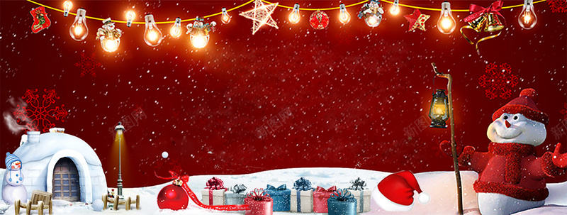 圣诞唯美红色淘宝天猫主题背景jpg设计背景_新图网 https://ixintu.com 促销 双十一 双十二 圣诞帽 圣诞背景 圣诞节 圣诞装饰 圣诞雪人 圣诞雪屋 礼品盒 红色背景 雪地