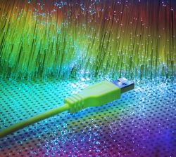 科技电子信息电缆USB线高清图片