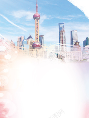 上海旅游宣传海报背景模板背景