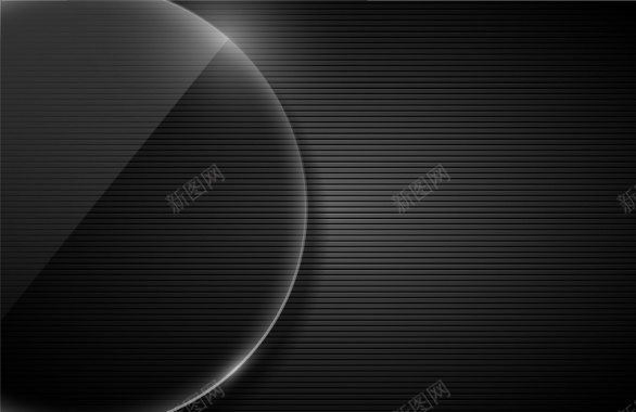 矢量质感玻璃球体黑色背景背景