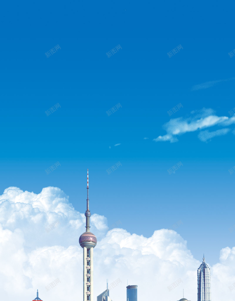 上海东方明珠PSD分层H5背景psd_新图网 https://ixintu.com H5背景 PSD分层 上海 上海建筑 东方明珠 摄影 白云 风景