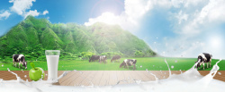 牛奶农场阳光牧场文艺景色背景高清图片