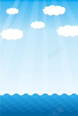 卡通海洋元素海报背景背景