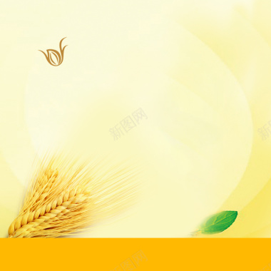 燕麦黄色食品促销PSD分层主图背景背景