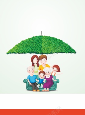 家庭保护伞保险海报背景