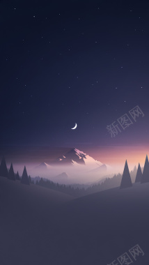 创意星空月亮图摄影图片