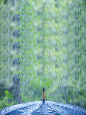 小清新雨季海报背景背景