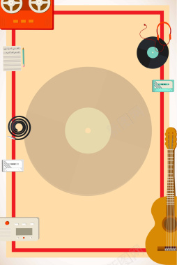 音乐艺术教育海报背景矢量图背景