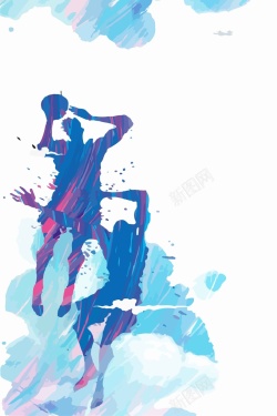 运动宣传画篮球运动体育运动校园篮球矢量图高清图片
