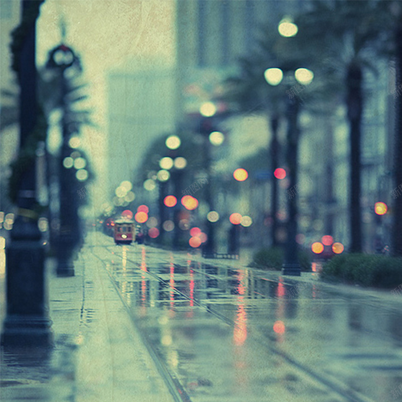 浪漫雨后街景jpg_新图网 https://ixintu.com 主图 摄影 浪漫梦幻文艺清新雨后道路 风景