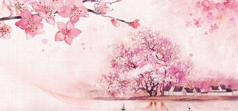 十里桃花三生背景背景