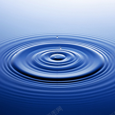 波普圆蓝色水滴波纹背景摄影图片