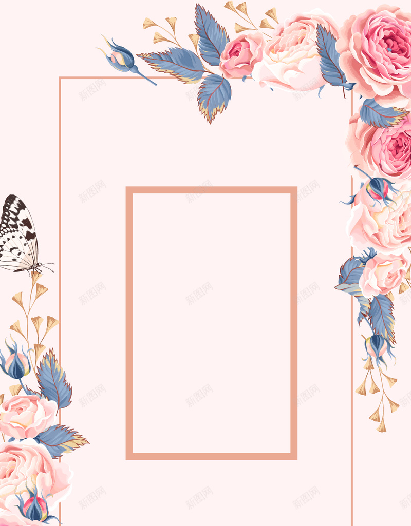 简约结婚请柬H5背景psd设计背景_新图网 https://ixintu.com 婚庆 婚礼 简约 红色 结婚 结婚背景 花朵 请柬 边框