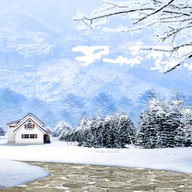 冬季风景背景摄影图片