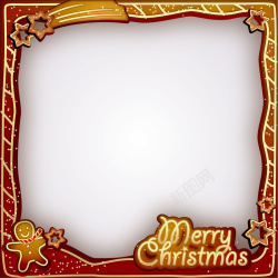 多人相框欧式圣诞节边框字体卡通背景矢量图高清图片
