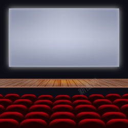 电影院椅材质灰色调的电影院广告宣传背景图矢量图高清图片