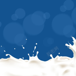 牛奶圆圈牛奶蓝色背景高清图片