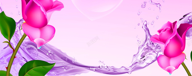 卡通红辣椒乐队创意玫瑰花水滴背景图背景