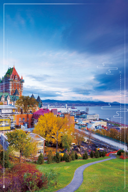加拿大城市蓝色摄影加拿大城市旅游蓝天背景高清图片