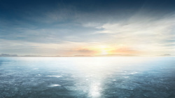 结冰湖面简约大气自然风景广告高清图片