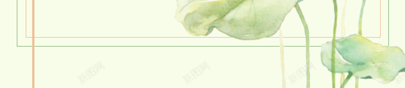 清新绿色中国风水墨画jpg设计背景_新图网 https://ixintu.com 中国风 中国风背景 云雾 复古 山水 桃花 水墨 电商背景 简约 荷花 莲花