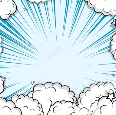 卡通逆向云矢量图背景