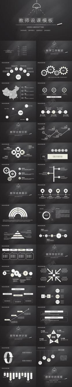 教育类图标创意黑板卡通教育类PPT模板