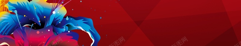 几何渐变红色红花背景cdr设计背景_新图网 https://ixintu.com 几何 扁平 渐变 红色 红花