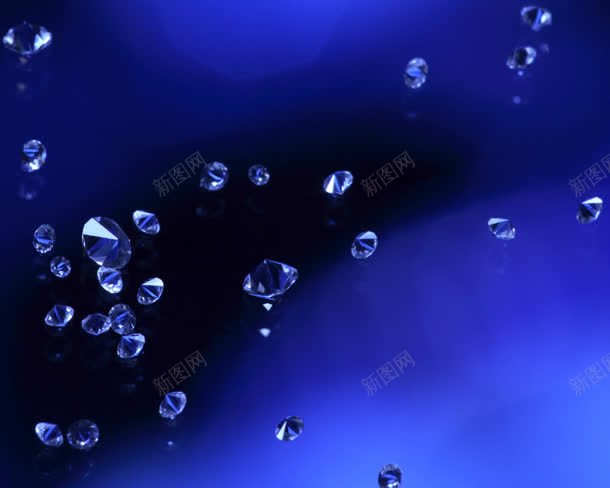 蓝色漂浮钻石装饰jpg设计背景_新图网 https://ixintu.com 漂浮 蓝色 装饰 钻石