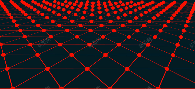 红色连接线矢量图背景